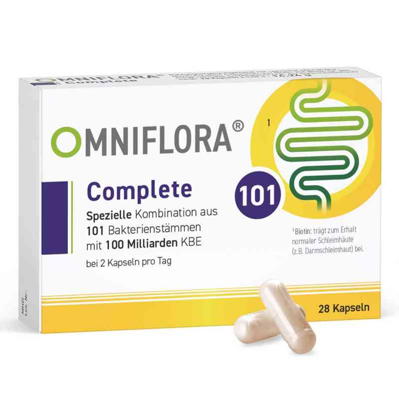 Omniflora® Complete mit 101 Bakterienstämmen Kapseln 28 stk von Heilpflanzenwohl GmbH PZN 19628623