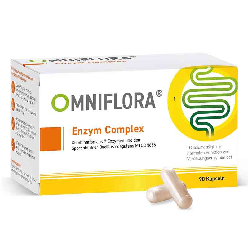 Omniflora® Enzym Complex mit 7 Enzymen u. Bacillus coagulans 90 stk von Heilpflanzenwohl GmbH PZN 19745346