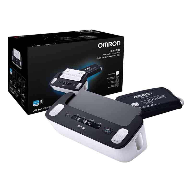 Omron Complete Oberarm Blutdruckmessgerät+EKG 1 stk von HERMES Arzneimittel GmbH PZN 16798572