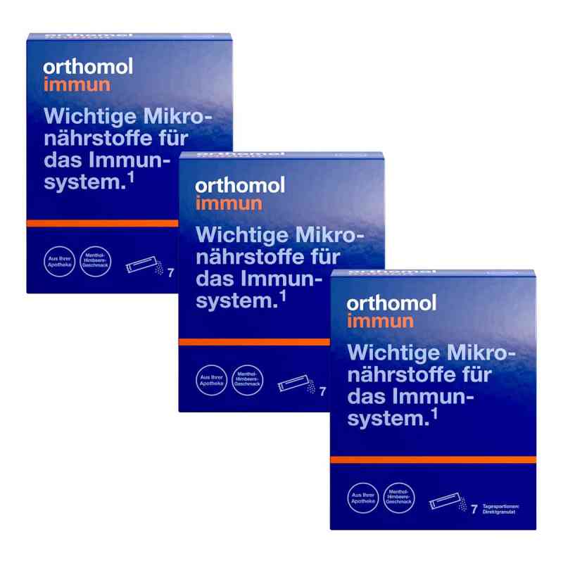 Orthomol Immun Direktgranulat Himbeer/menthol 3x7 stk von Orthomol pharmazeutische PZN 08105921