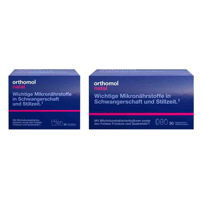 Orthomol Natal Granulat + Orthomol Natal Tabletten / Kapseln 2x30 stk von Orthomol pharmazeutische PZN 08102404