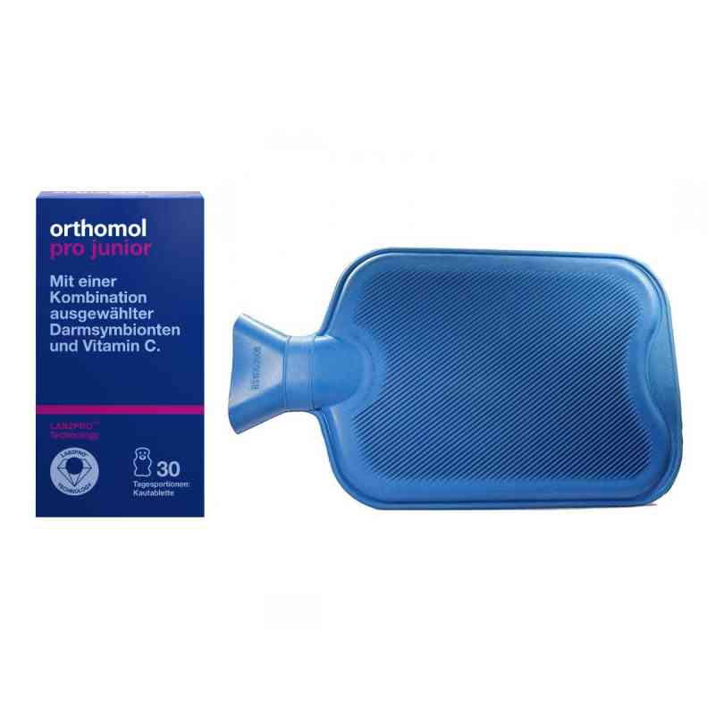 Orthomol Pro junior Kautablette Erdbeere 30 Stk. + Wärmflasche 1 Set von  PZN 08102416