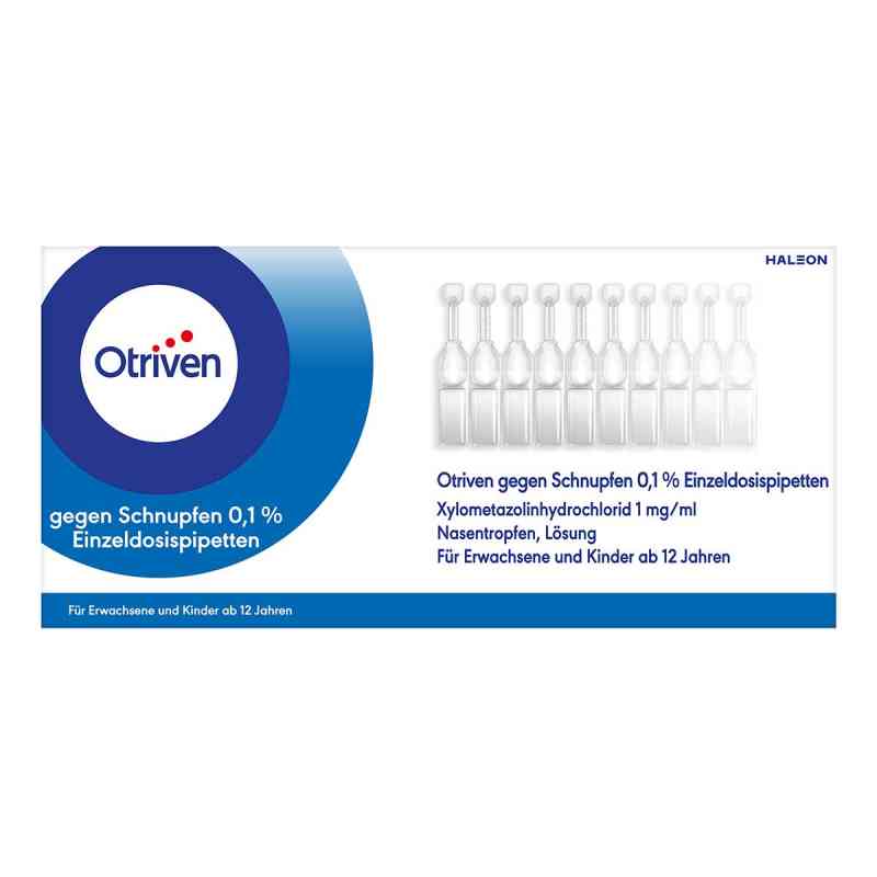 Otriven gegen Schnupfen 0,1 % Einzeldosispipetten 40X0.3 ml von Haleon Germany GmbH PZN 02528343