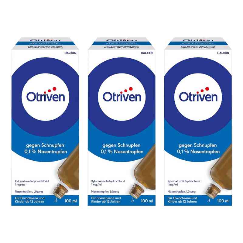 Otriven gegen Schnupfen 0,1 % Nasentropfen Nachfüllflasche 3x100 ml von Haleon Germany GmbH PZN 08104677
