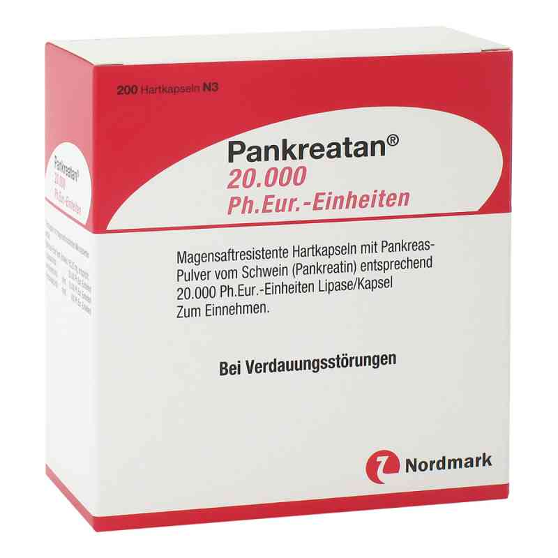 Pankreatan 20.000 Ph.eur.-einheiten msr.Hartkaps. 200 stk von NORDMARK Arzneimittel GmbH & Co. PZN 15427431