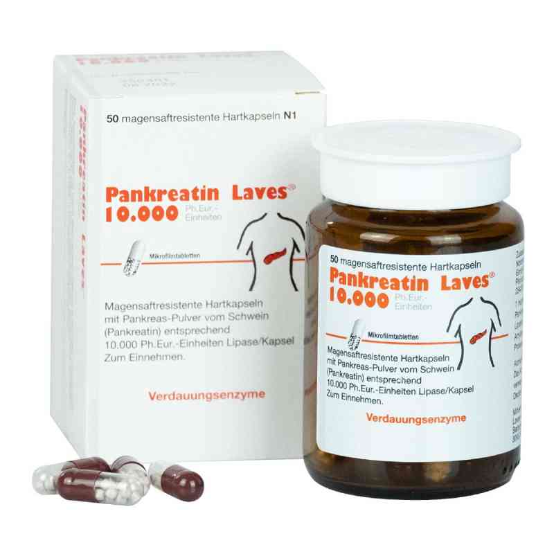 Pankreatin Laves 10.000 Ph.eur.-einh.msr.hartkaps. 50 stk von Laves-Arzneimittel GmbH PZN 16134783