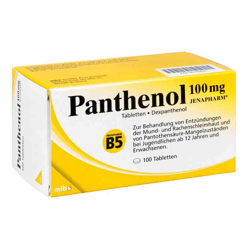 Panthenol Tabletten 100 mg Jenapharm 100 stk von MIBE GmbH Arzneimittel PZN 06150835