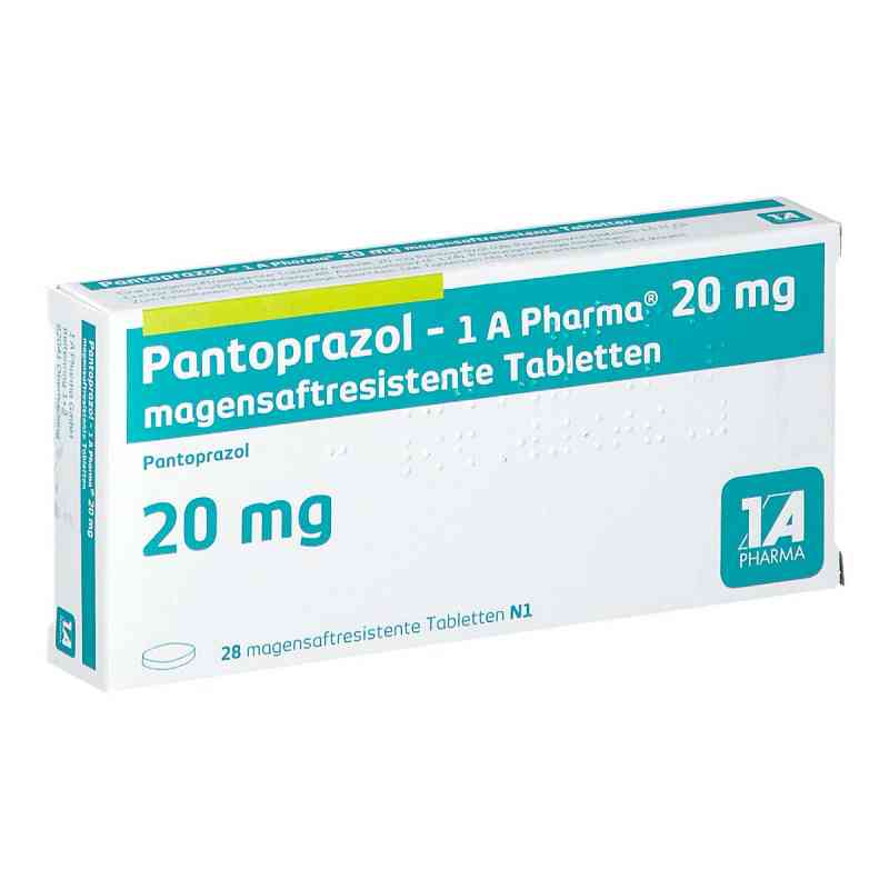 Pantoprazol-1a Pharma 20 mg magensaftresistent Tabletten 28 stk von 1 A Pharma GmbH PZN 00939289
