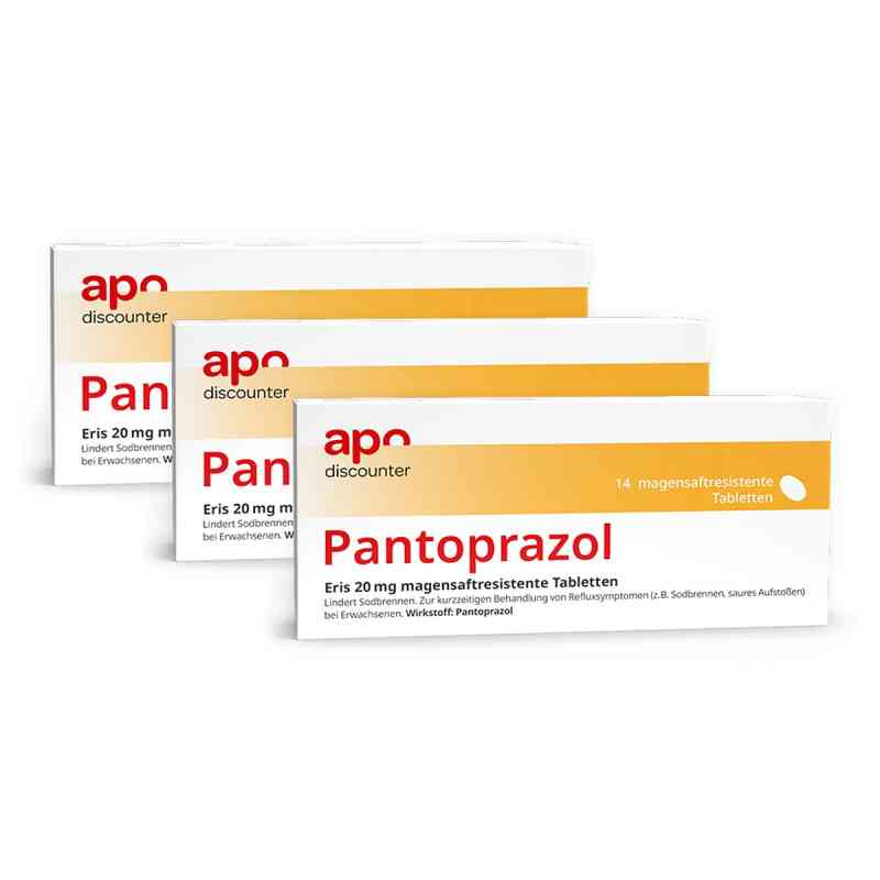 Pantoprazol 20 mg von apodiscounter 3x14 stk von Fairmed Healthcare GmbH PZN 08102764