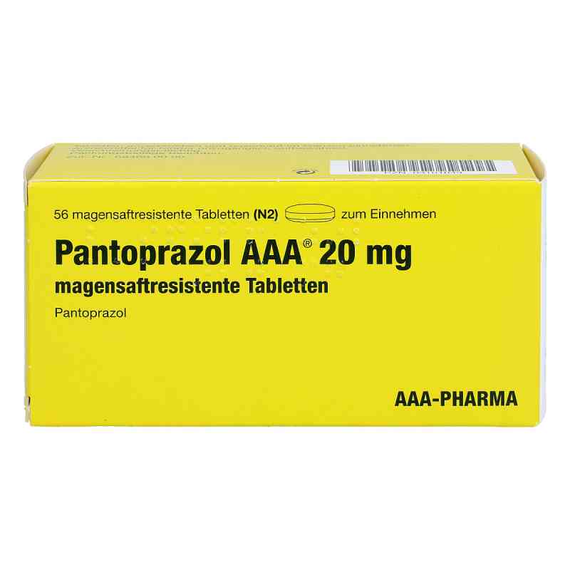 Pantoprazol Aaa 20 Mg Magensaftres.tabletten 56 stk von AAA - Pharma GmbH PZN 03101049