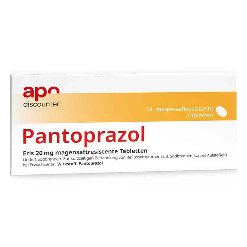 Pantoprazol Eris 20 mg TMR von apo-discounter bei Sodbrennen 14 stk von Fairmed Healthcare GmbH PZN 16733785