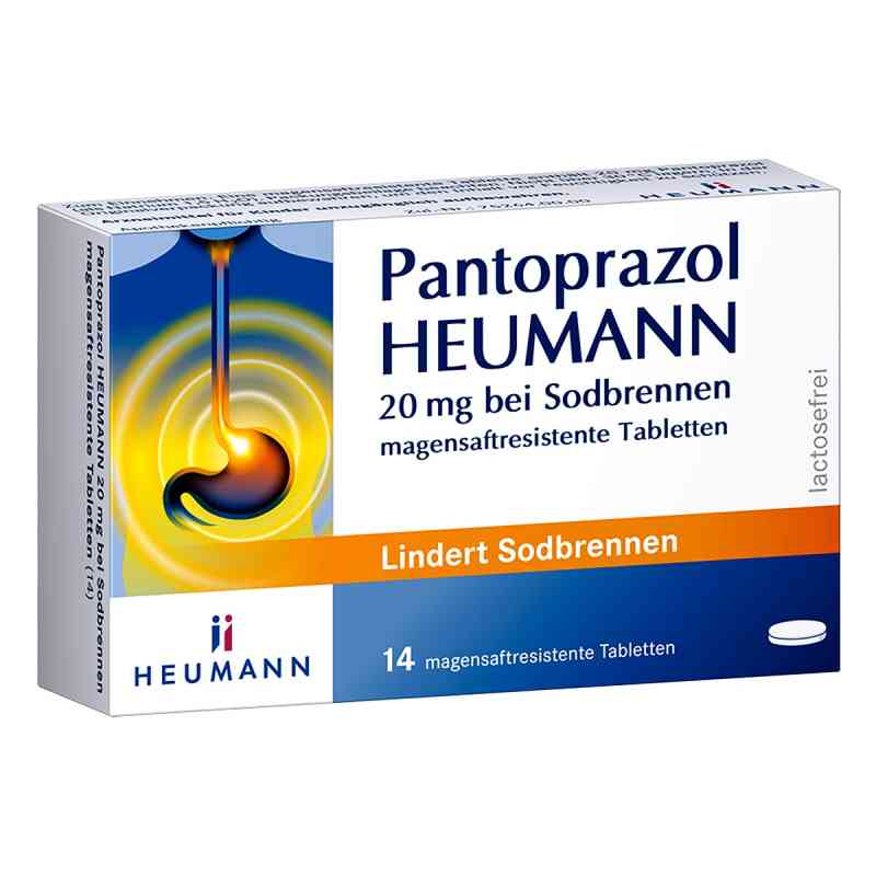 Pantoprazol Heumann 20 mg bei Sodbrennen 14 stk von HEUMANN PHARMA GmbH & Co. Generi PZN 06429141