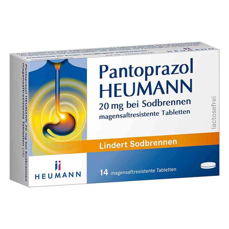 Pantoprazol Heumann 20 mg bei Sodbrennen 14 stk von HEUMANN PHARMA GmbH & Co. Generica KG PZN 06429141