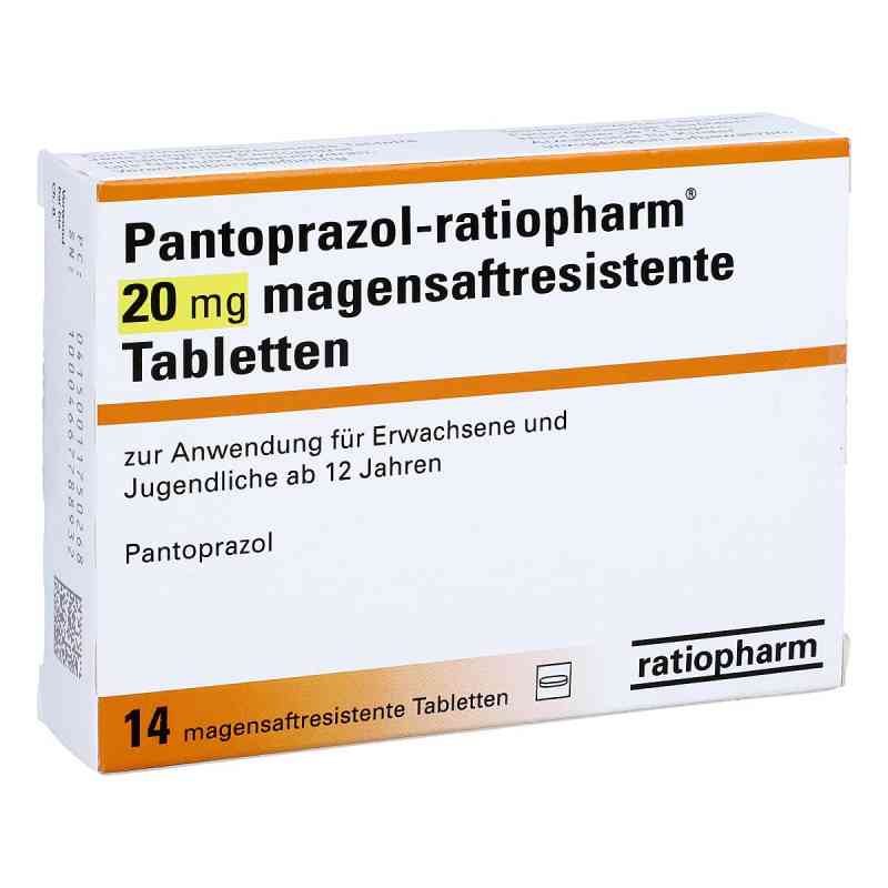 Pantoprazol-ratiopharm 20 mg magensaftresistent Tabletten 14 stk von ratiopharm GmbH PZN 01175026