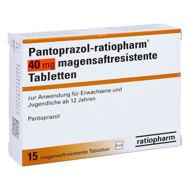 Pantoprazol-ratiopharm 40 mg magensaftresistent Tabletten 15 stk von ratiopharm GmbH PZN 07189727