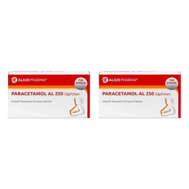 Paracetamol AL 250 Zäpfchen bei akuten Schmerzen und Fieber 2x10 stk von ALIUD Pharma GmbH PZN 08107747