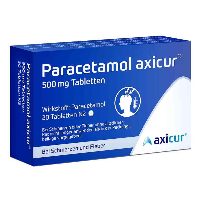 Paracetamol axicur 500 mg Tabletten 20 stk von axicorp Pharma GmbH PZN 15613524
