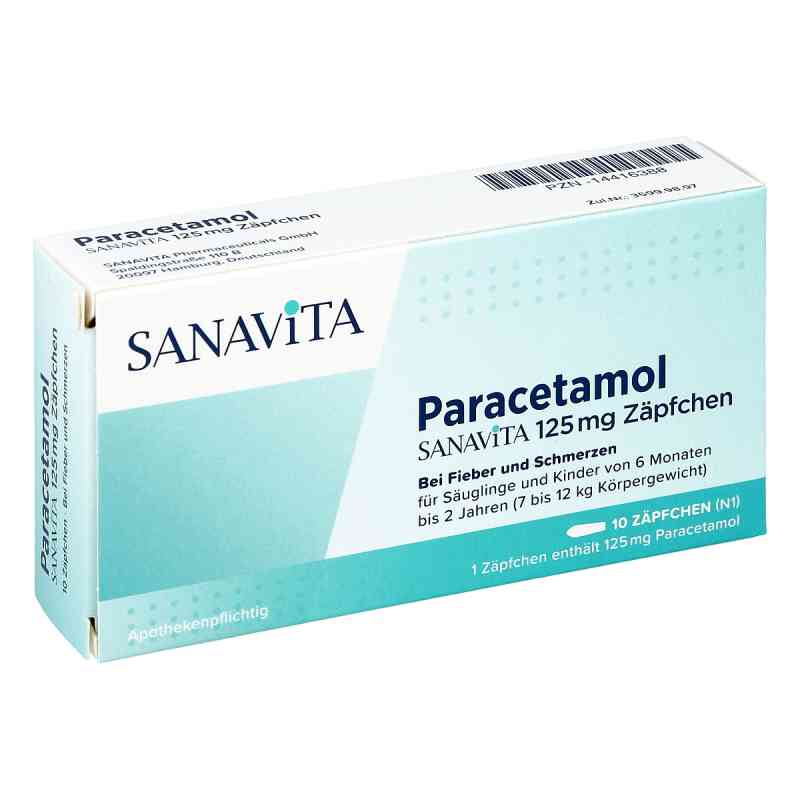 Paracetamol Sanavita 125 mg Zäpfchen 10 stk von SANAVITA Pharmaceuticals GmbH PZN 14416388