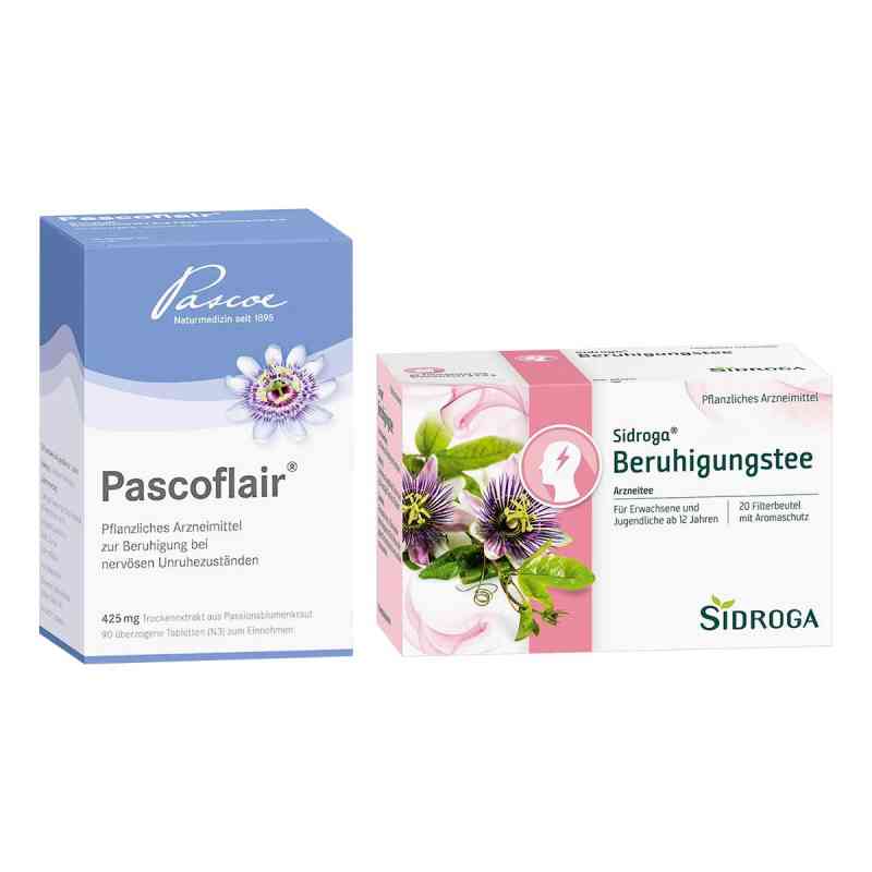 Pascoflair Tabletten + Sidroga Beruhigungstee 1 Set von  PZN 08105641