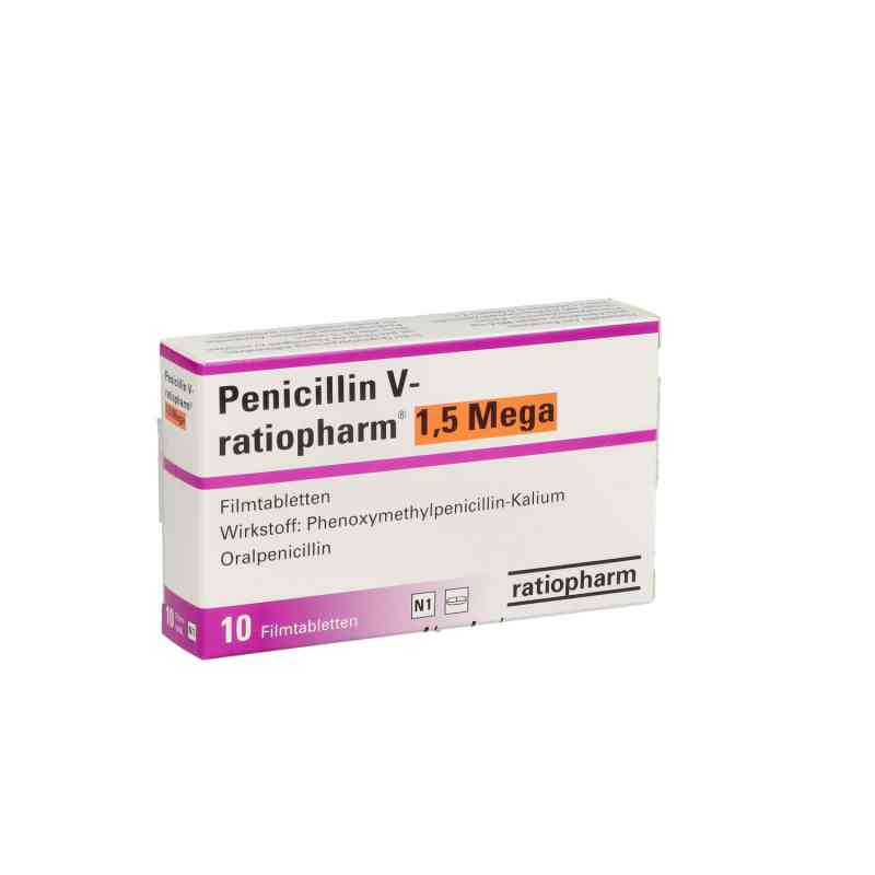 Penicillin V-ratiopharm 1,5 Mega 10 stk von ratiopharm GmbH PZN 08703988
