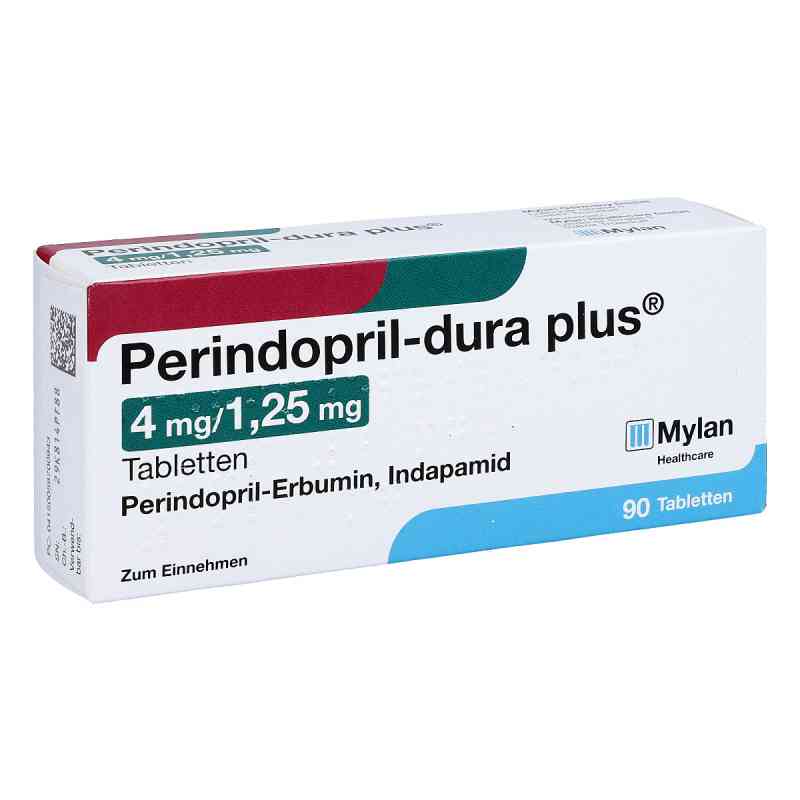 Perindopril dura plus 4mg/1,25mg Tabletten 90 stk von Mylan Healthcare GmbH PZN 05870094