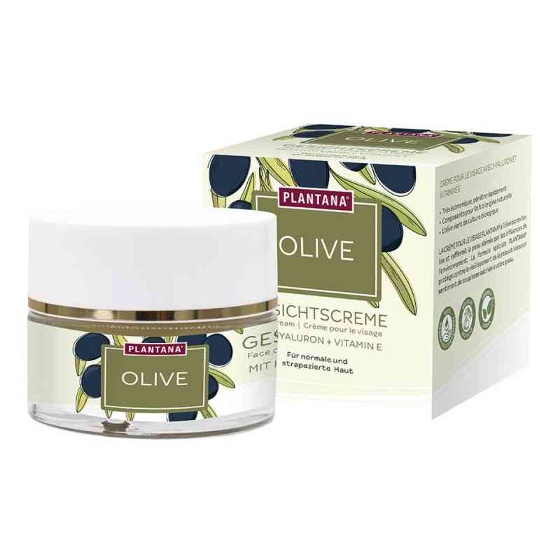 PLANTANA Olive Gesichtscreme mit Hyaluron + Vitamin E 50 ml von Hager Pharma GmbH PZN 18232159
