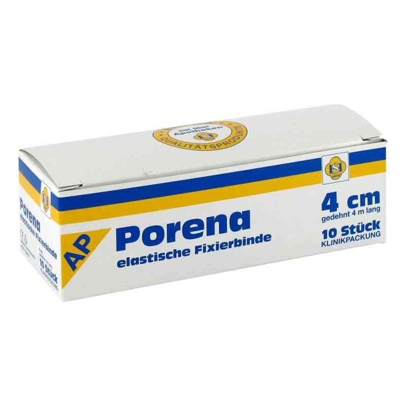 Porena elastische Mullbinde 4cm ohne Cello weiss 10 stk von ERENA Verbandstoffe GmbH & Co. KG PZN 03289604