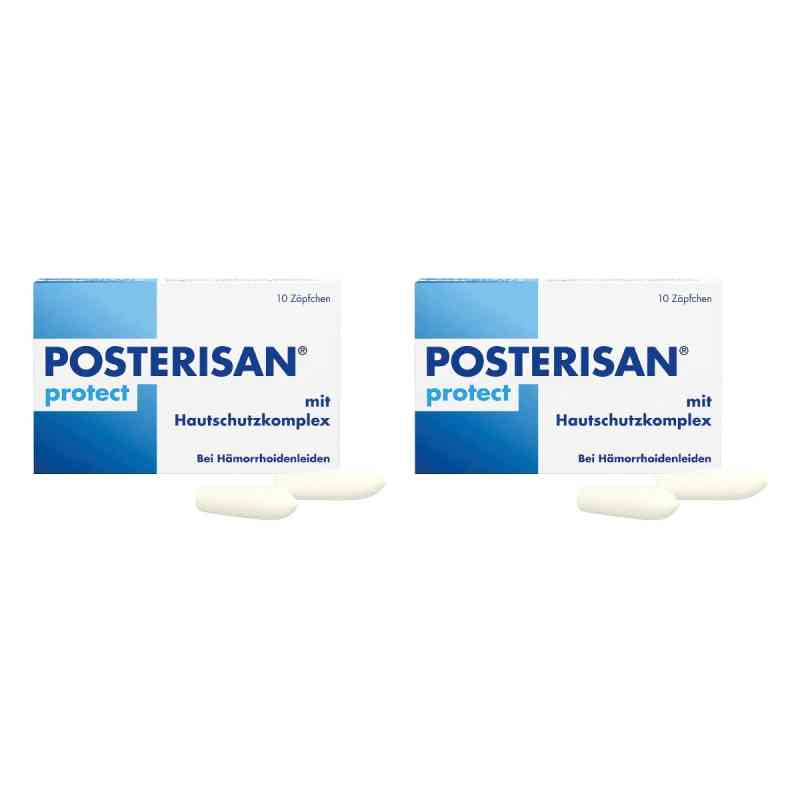 Posterisan protect Hämorrhoidenzäpfchen 2x10 stk von DR. KADE Pharmazeutische Fabrik GmbH PZN 08104655