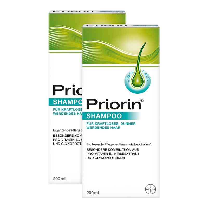 Priorin Shampoo - ergänzende Pflege für kraftloses Haar 2x200 ml von Bayer Vital GmbH PZN 08100080