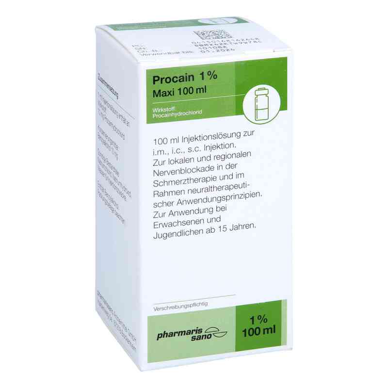 Procain Pharmarissano 1% Maxi iniecto -lsg.fla.100 Ml 100 ml von medphano Arzneimittel GmbH PZN 16816264