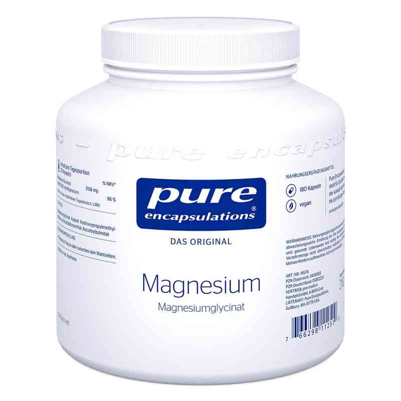 Pure Encapsulations Magnesium Magn.glycinat Kapsel (n) 180 stk von pro medico GmbH PZN 05852222