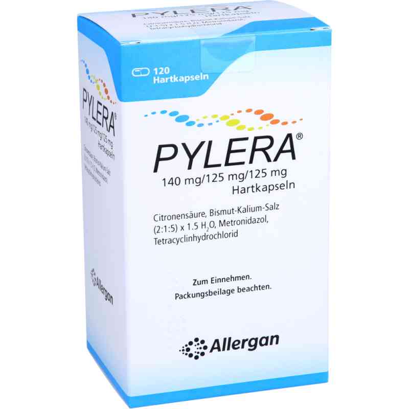 Pylera 140 mg/125 mg/125 mg Hartkapseln 120 stk von Orifarm GmbH PZN 13879689