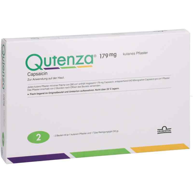 Qutenza 179mg kutanes Pflaster 2 stk von GRüNENTHAL GmbH PZN 06145538