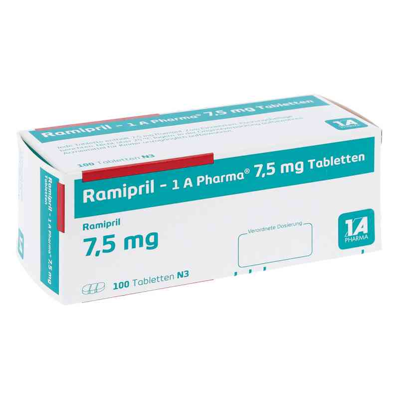 Ramipril-1A Pharma 7,5mg 100 stk von 1 A Pharma GmbH PZN 05977171