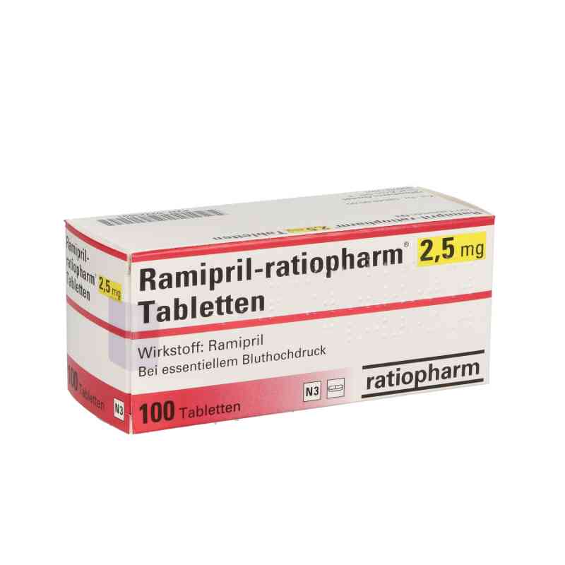 Ramipril-ratiopharm 2,5 mg Tabletten 100 stk von ratiopharm GmbH PZN 02223891