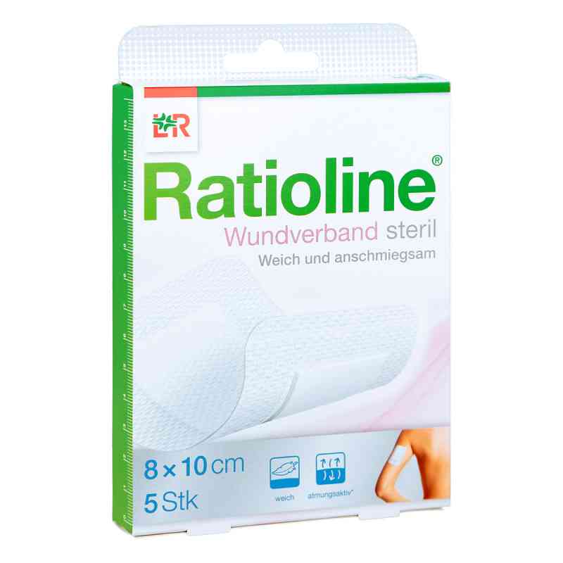 Ratioline Wundverband 10x8 cm steril 5 stk von Lohmann & Rauscher GmbH & Co.KG PZN 13582989