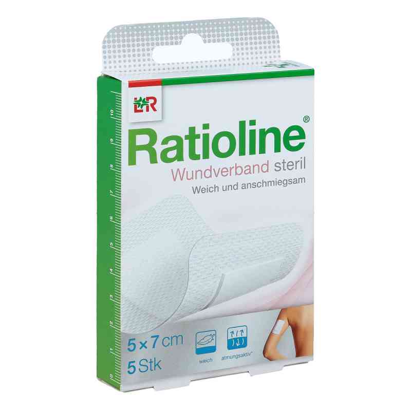Ratioline Wundverband 7x5 cm steril 5 stk von Lohmann & Rauscher GmbH & Co.KG PZN 13582972