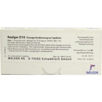 Realgar D10 Ampullen 8X1 ml von WELEDA AG PZN 08437280
