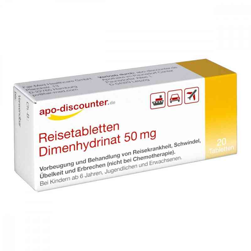 Reisetabletten Dimenhydrinat 50 mg Tabletten gegen Reiseübelkeit 20 stk von Apotheke im Paunsdorf Center PZN 16580956