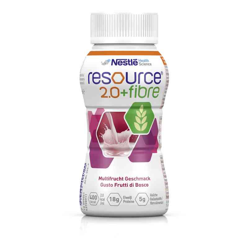 Resource 2.0+fibre Multifrucht 4X200 ml von Nestle Health Science (Deutschland) GmbH PZN 09882065