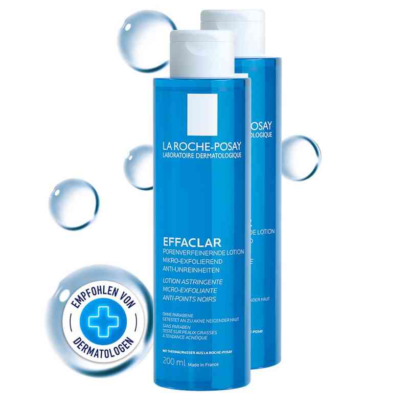 Roche-posay Effaclar Porenverfeinernde Lotion 2x200 ml von L'Oreal Deutschland GmbH PZN 08102866