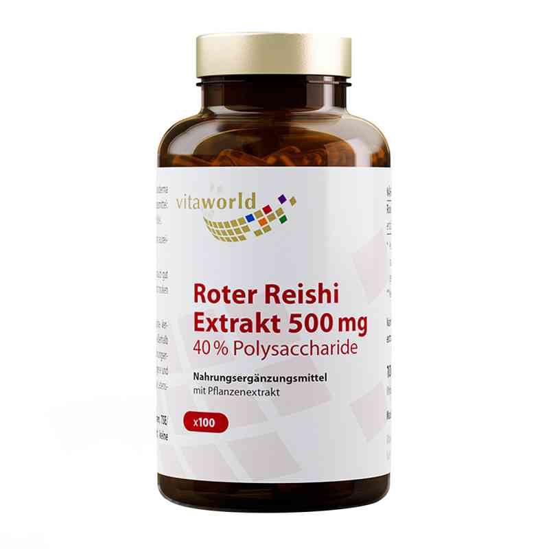 Roter Reishi Extrakt 500 mg 40% Polysacchar.kaps. 100 stk von Vita World GmbH PZN 11219078