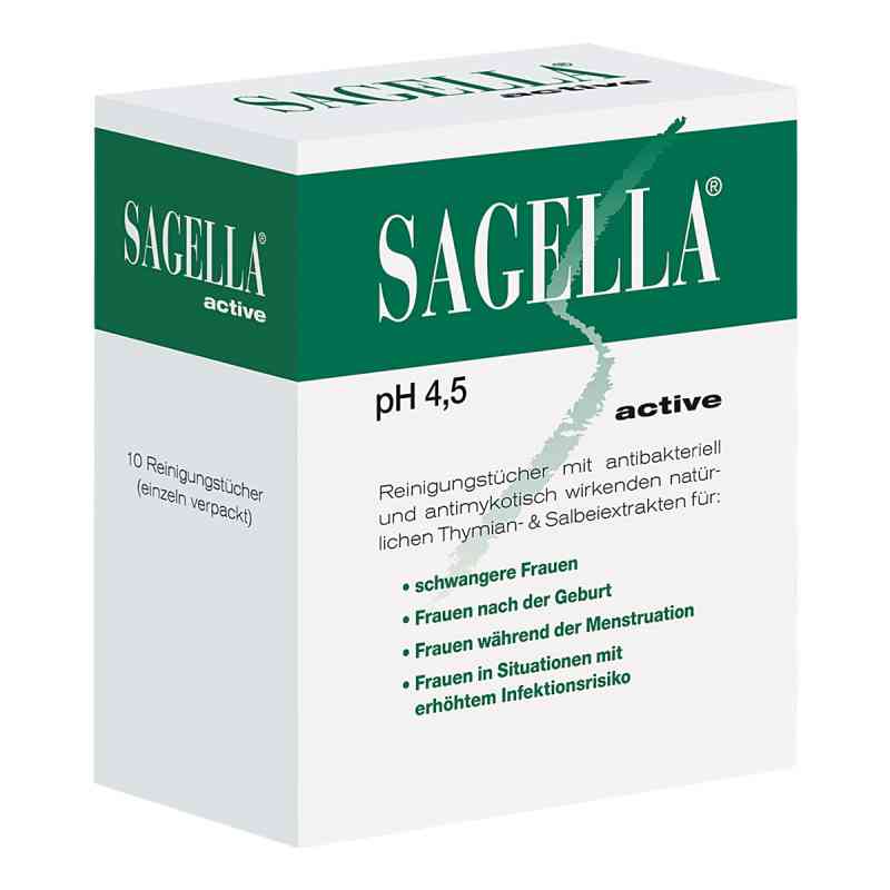 SAGELLA active Intim-Reinigungstücher 10 stk von Cooper Consumer Health Deutschland GmbH PZN 10123620