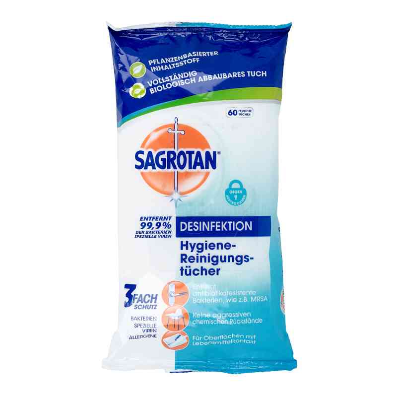 Sagrotan Hygiene-reinigungstücher 60 stk von Reckitt Benckiser Deutschland Gm PZN 13713641