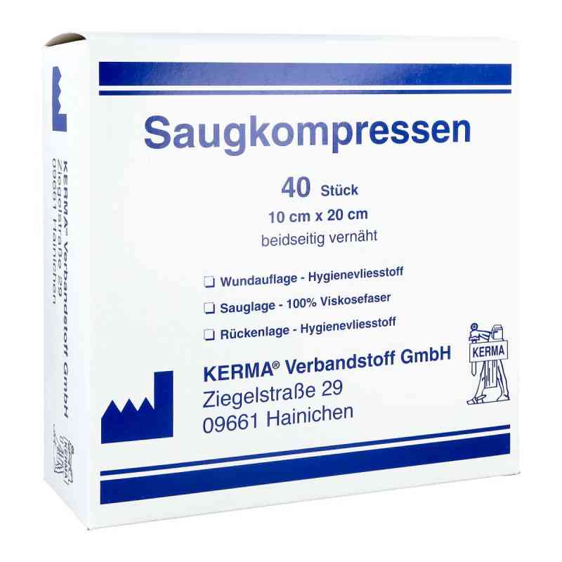 Saugkompressen unsteril 10 cm x 20 cm 40 stk von KERMA Verbandstoff GmbH PZN 04095233