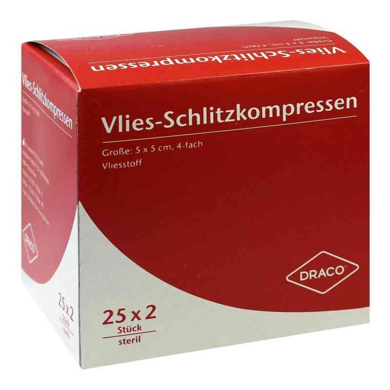 Schlitzkompressen Vlies 5x5cm 4fach steril 25X2 stk von Dr. Ausbüttel GmbH & Co. KG PZN 00749034