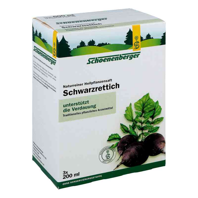 Schoenenberger Naturreiner Heilpflanzensaft Schwarzrettich 3X200 ml von SALUS Pharma GmbH PZN 00700134