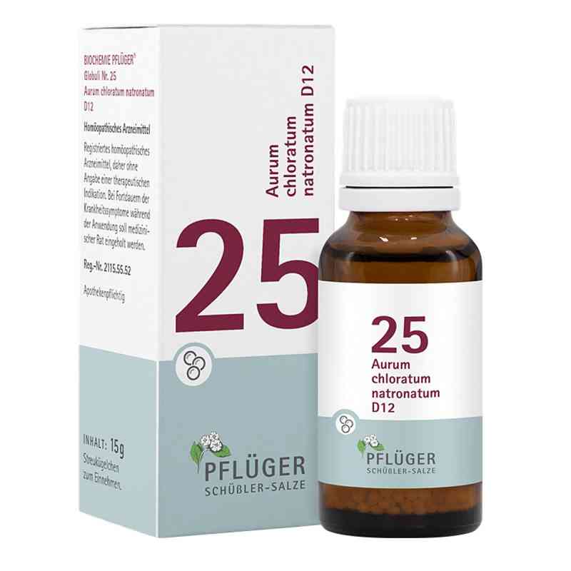 Schüßler Biochemie Pflüger 25 Aurum Chlorat.natron.d 12 Gl. 15 g von Homöopathisches Laboratorium Alexander Pflüger Gmb PZN 17278403