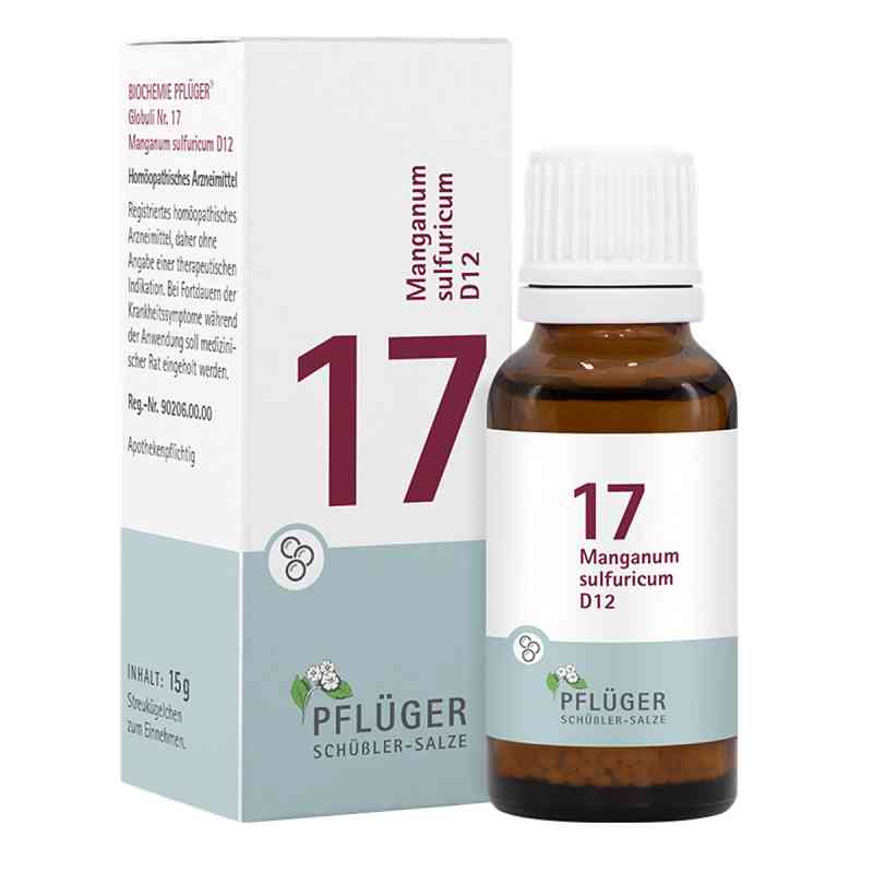 Schüßler-Salze Biochemie Pflüger 17 Manganum Sulfur. D12 Gl. 15 g von Homöopathisches Laboratorium Alexander Pflüger Gmb PZN 17278314