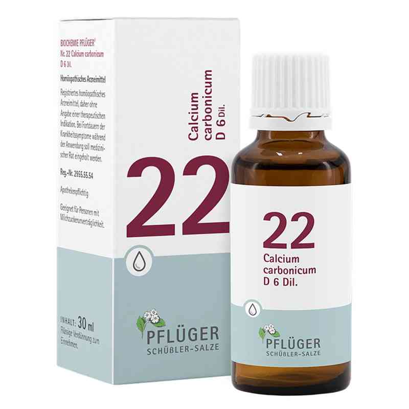 Schüßler-Salze Biochemie Pflüger 22 Calcium carbon.D 6 Tropfen 30 ml von Homöopathisches Laboratorium Alexander Pflüger Gmb PZN 09298691